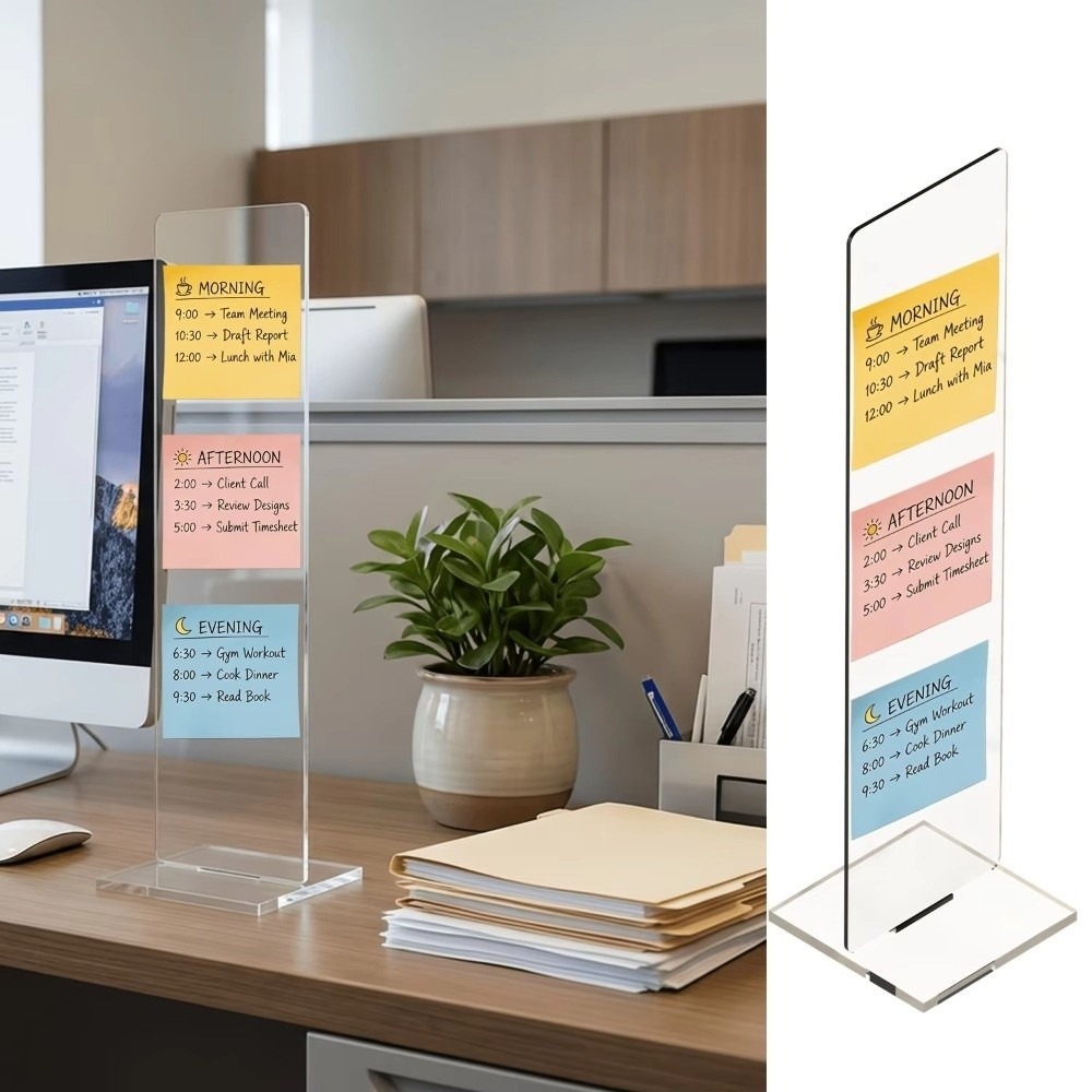 Desk Setup Home - Tableau de messages en acrylique durable,