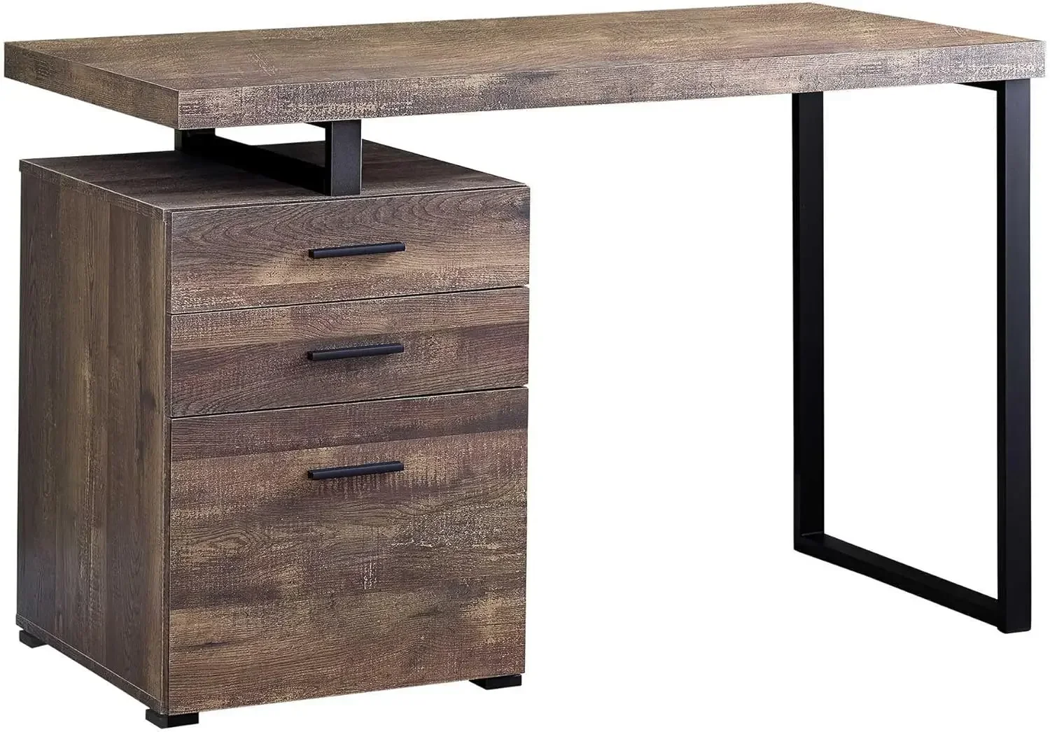L Shaped Desk Setup - Bureau d'ordinateur avec armoire à dossiers