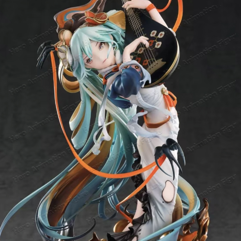 Desk Setup Editing - Figurine Hatsune Miku à cheveux longs