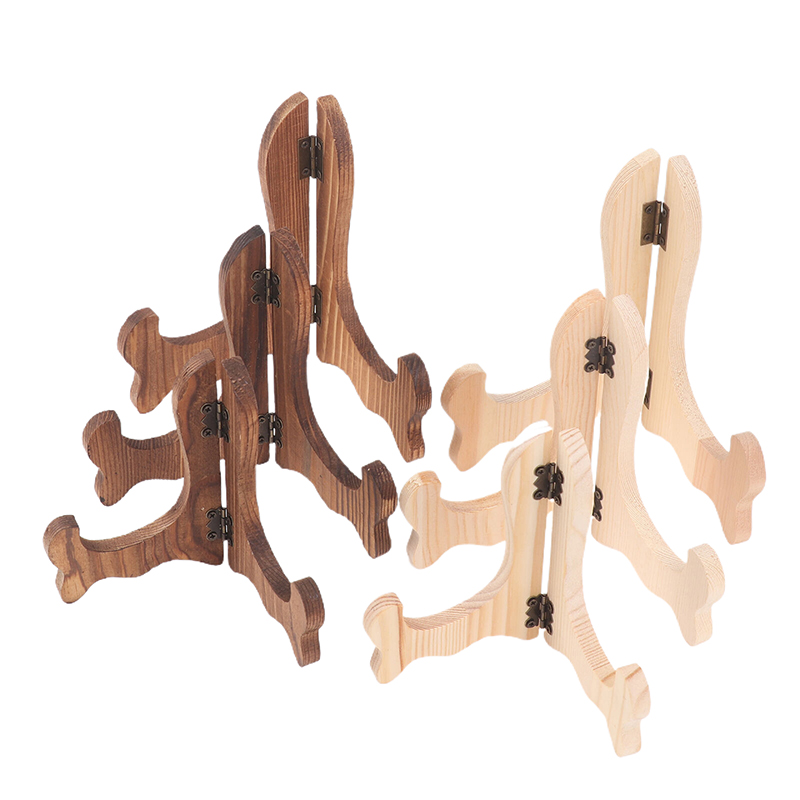 Desk Setup Retro - Présentoir d'assiettes en bois T1, pliable,