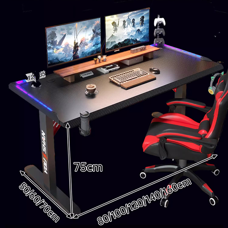 L Shaped Desk Setup - Table élévatrice pour ordinateur, hauteur réglable,
