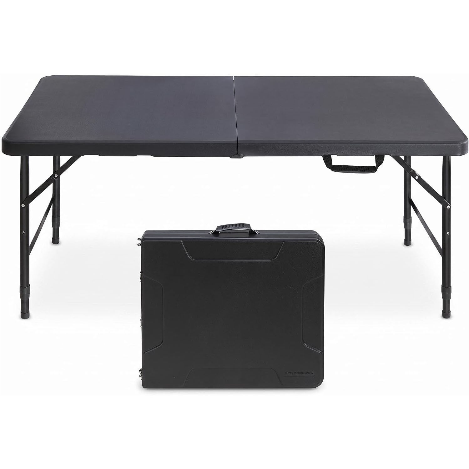 Desk Setup Clean - Table pliante 4 pieds, hauteur réglable,
