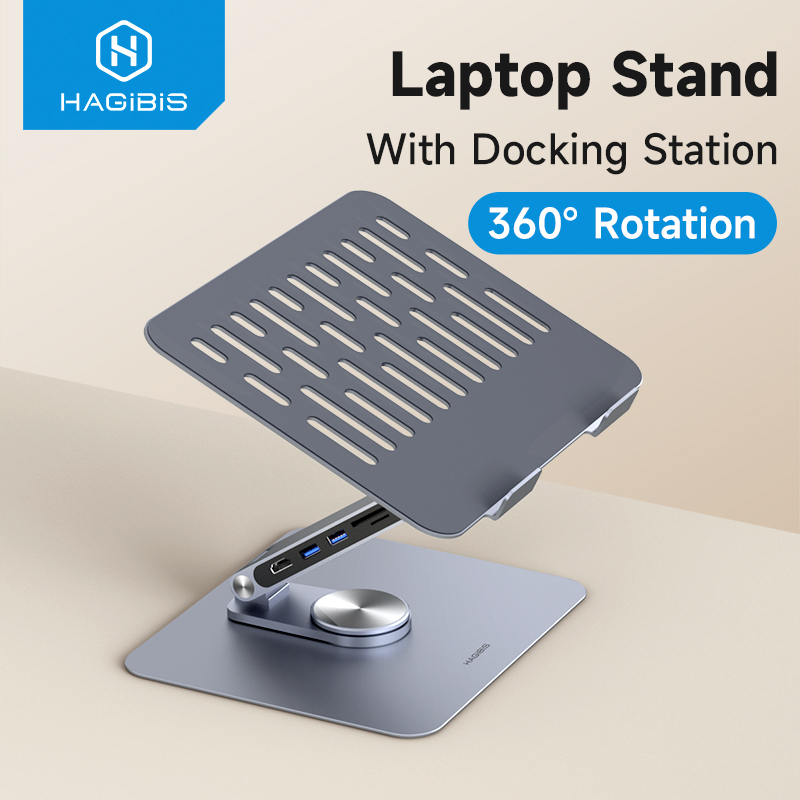 Desk Setup Macbook - Hagibis-Support ergonomique réglable en aluminium pour
