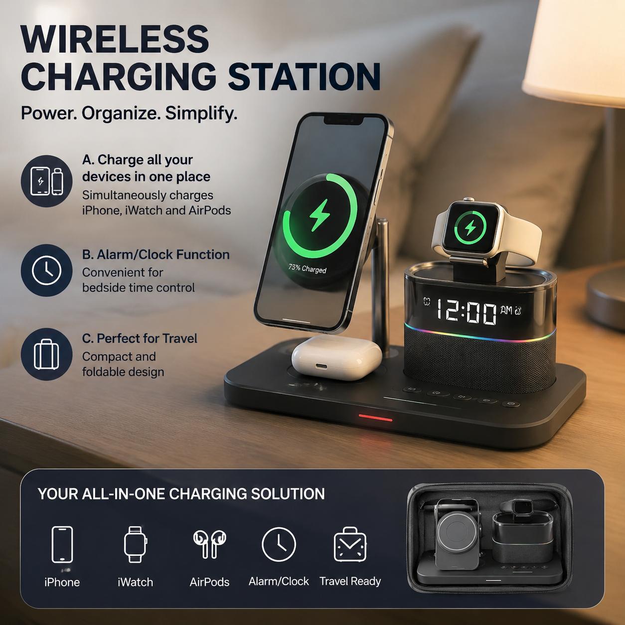 Station de charge magnétique s - Desk Setup Home avis et prix