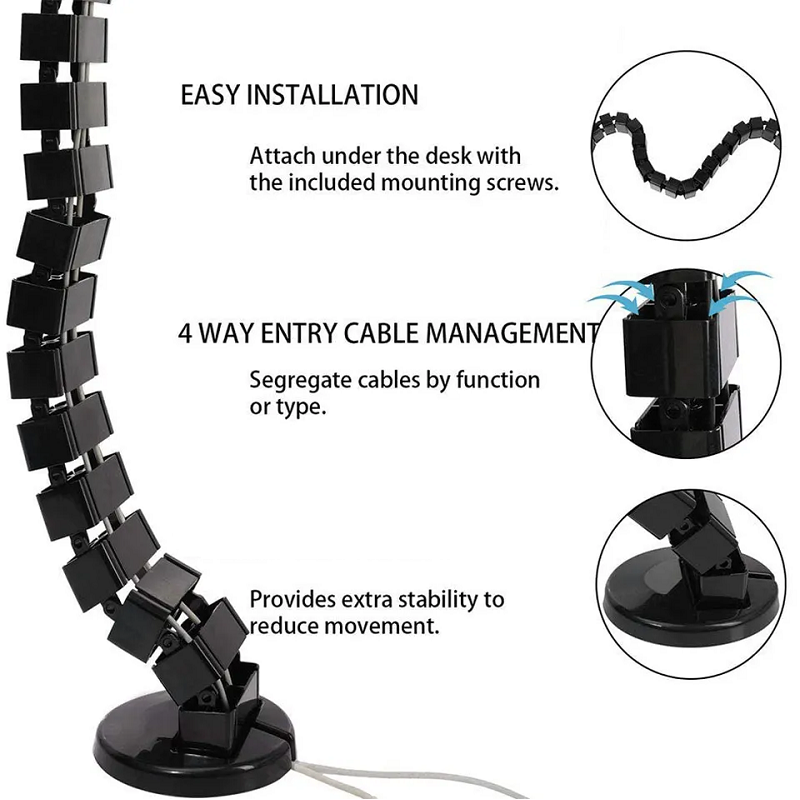 Manchon de câble de colonne ve - Desk Setup Clean avis et prix