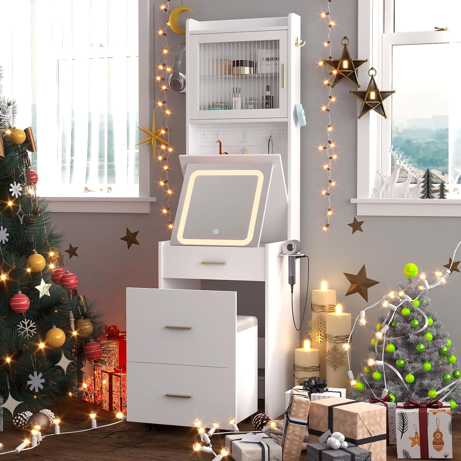 Bureau de vanité 3 en 1 avec m - Desk Setup Charging Station avis et prix