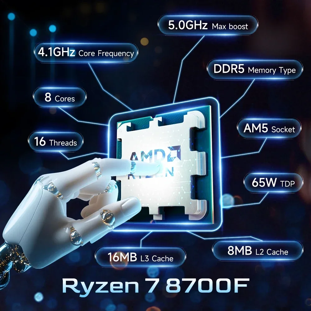 Processeur AMD Ryzen 7 8700F R - Amd Cpu Ryzen 7 avis et prix