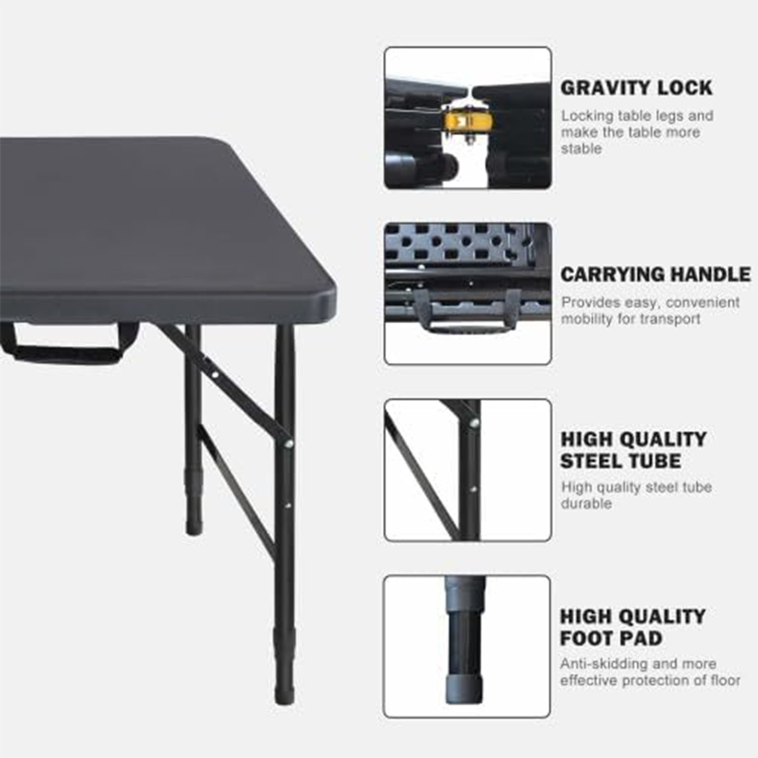 Table pliante 4 pieds, hauteur - Desk Setup Clean avis et prix